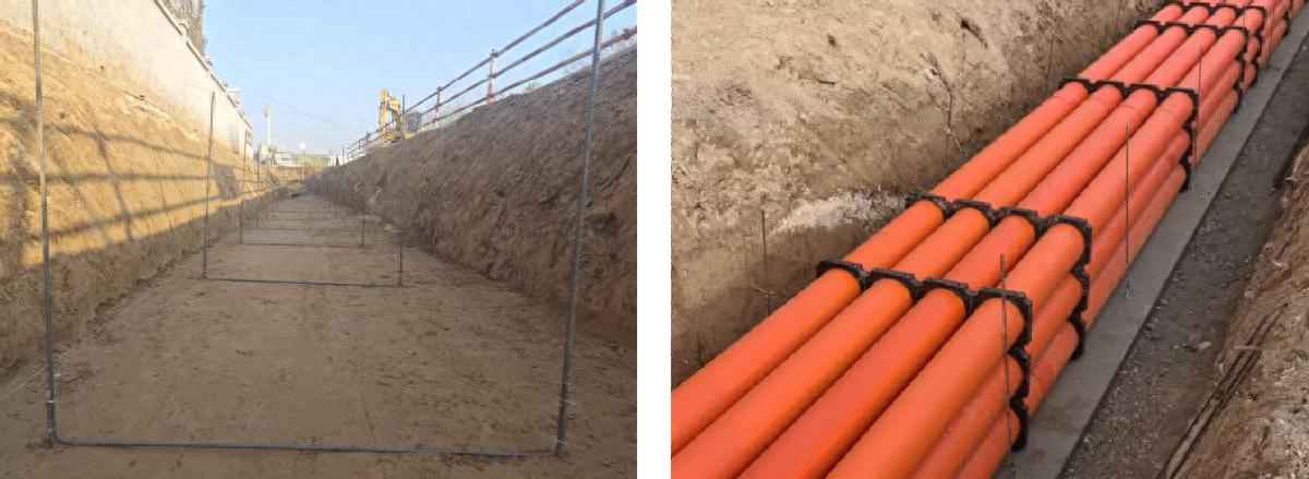 电力排管回填材料 电力排管施工工艺——混凝土包封的多层管道施工 电力排管回填材料 电力排管施工工艺——混凝土包封的多层管道施工